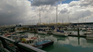 Brighton Marina with docked boats