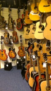 A wall of guitars